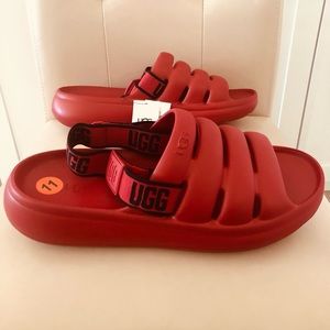NEW Mens UGG M Sport Yeah Sandal 1132150 US Size 11 Red Slip on NWT